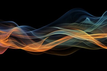 Swirling, colorful smoke patterns against a dark background, providing a mysterious and artistic texture for digital overlays. 