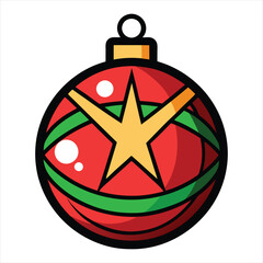 Obraz premium Christmas bauble vector