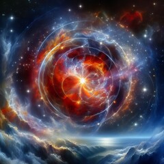 Fototapeta premium Stellar Mystery An enigmatic close up a cosmic riddle ;