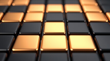 Obraz premium Elegant Black and Gold Tiles Arranged in a Modern Pattern for Sophisticated Interior Designs and Luxury Decor Projects Showcasing Shine and Style
