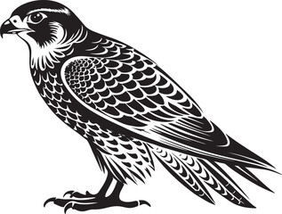 saker falcon vector illustration design