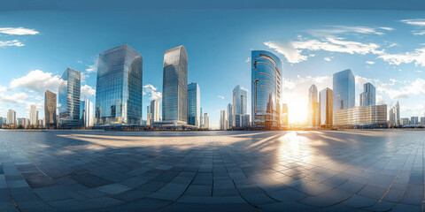 HDRI of a futuristic urban skyline