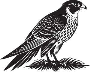 Obraz premium saker falcon vector illustration design