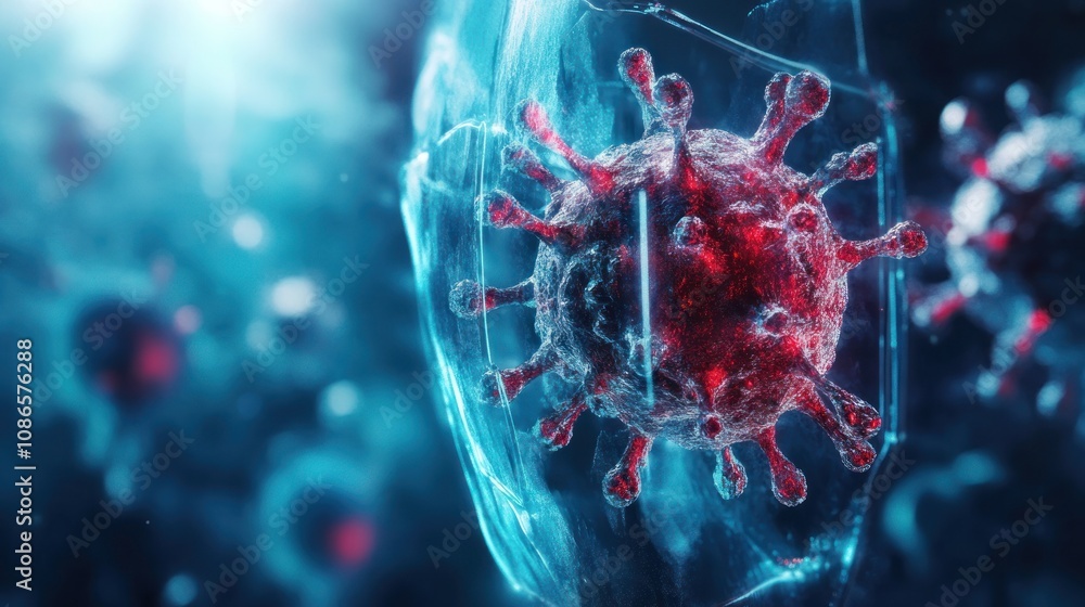 Aufkleber 3D rendering of health graph showing long-term critical illness coverage with protective shield