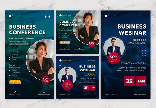 Gradient Blue and Green Business Social Media Story And Post