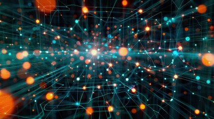 Obraz premium Digital Connections: Online interactions that facilitate communication and collaboration across distances, shaping relationships and communities in the digital age. 