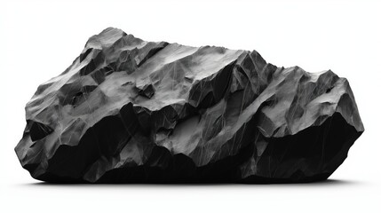 Coal on Isolated White Background