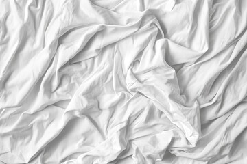 Obraz premium A white sheet of fabric is spread out on a table