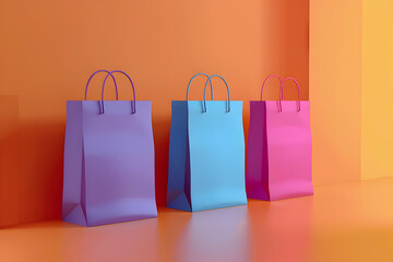 colorful paper bags