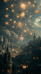 Obraz premium The Token Web, Digital Asset Tokenization