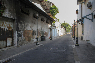 Kota Lama or Old City, Semarang downtown street with old historical building