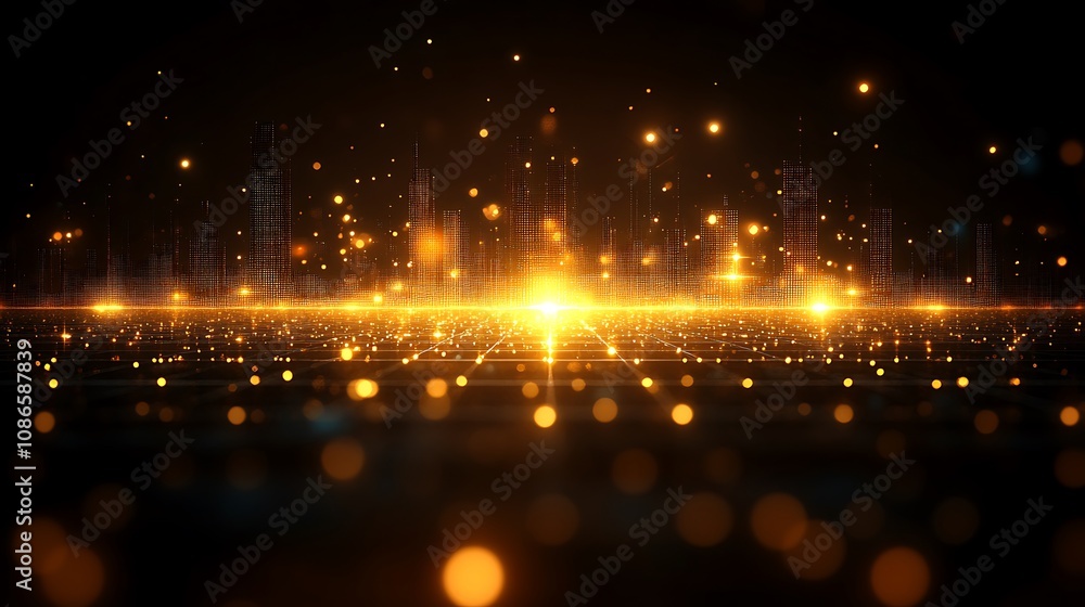 Poster vibrant digital explosion of colorful pixels displaying a stunning burst of light and energy in a dy