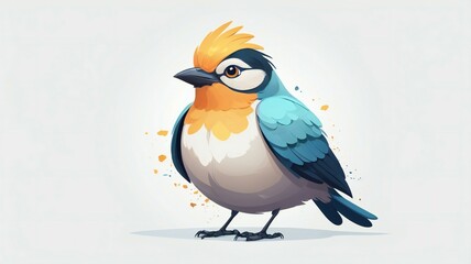 Obraz premium blue bird on snow