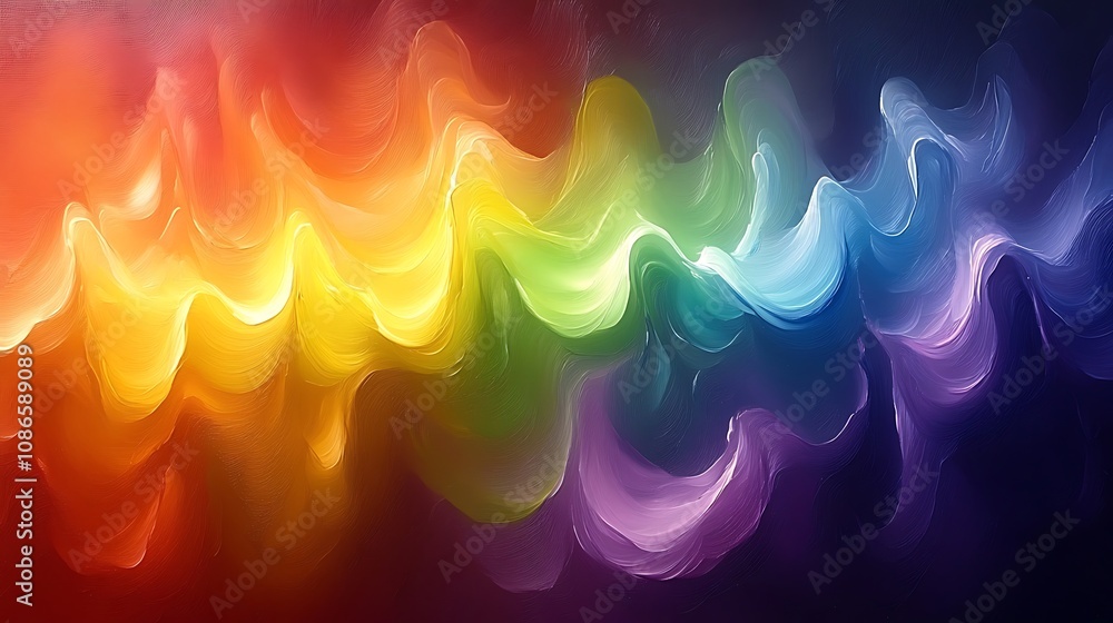 Poster dreamy pastel colors blending smoothly on canvas in a beautiful abstract design perfect for artistic