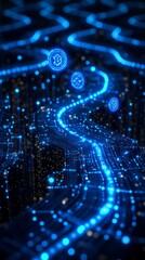 Obraz premium Asset Blockchain Pathways, Digital Asset Tokenization