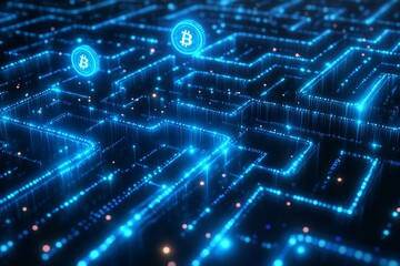 Obraz premium Asset Blockchain Pathways, Digital Asset Tokenization