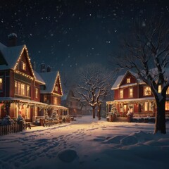 Christmas tree in front of a house