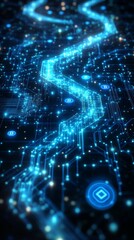 Fototapeta premium Asset Blockchain Pathways, Digital Asset Tokenization