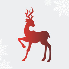 Christmas icons of red color