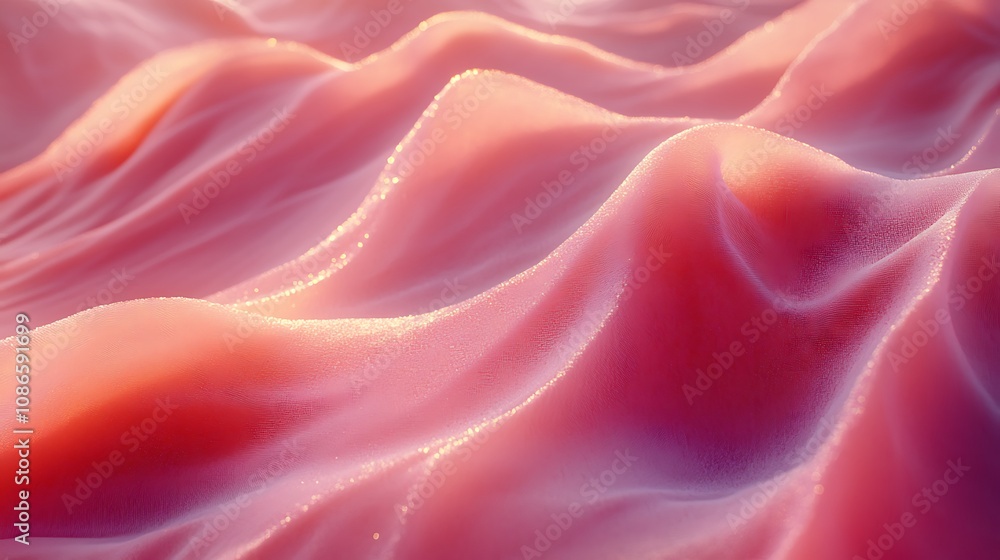 Poster mesmerizing artwork that combines iridescent colors and soft textures, creating an enchanting visual