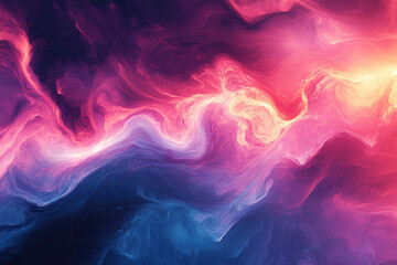 Obraz premium Neon smoke. Colorful abstract background. Glowing bright purple pink violet vapor mixture. Liquid smoke.