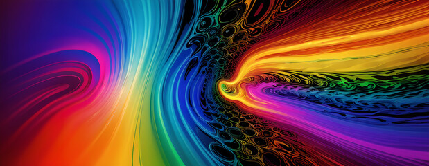 abstract background with rainbow