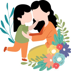 Happy Mother days illustration