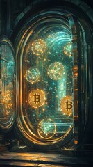 Fototapeta premium Digital Vault of Tokens, Digital Asset Tokenization