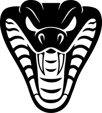 Illustration of cobra snake in engraving style. Design element for logo, label, emblem, sign, badge. Vector illustration