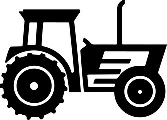 Set of retro tractor icons. Design elements for logo, label, emblem, sign. Vector illustration