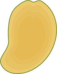 Slice of mango fruit vector illustration