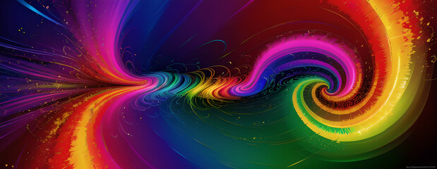 abstract background with rainbow