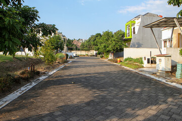 diverse streets scene in Semarang city, Indonesia