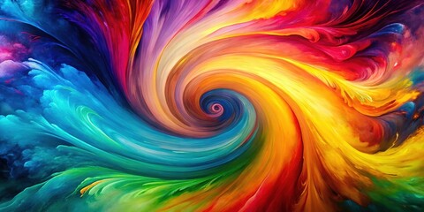 A captivating abstract watercolor painting with swirling colors and dramatic splashes.