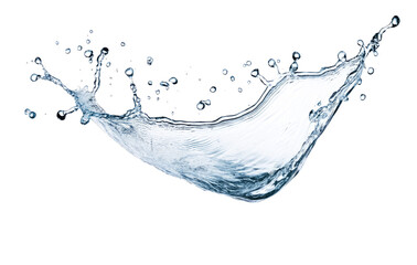 Obraz premium High-Quality PNG of Blue water splash Isolated on White Background – High Resolution