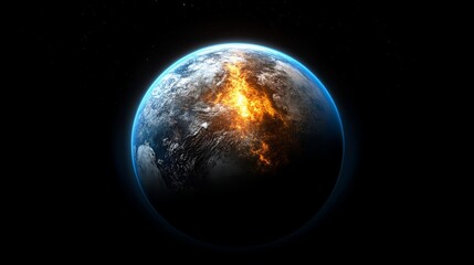 Fototapeta premium Vibrant Illustration of Exoplanet Surface