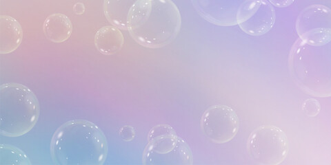 Realistic soap vector bubbles png isolated on transparent background. The effect of falling and flying bubbles. Glass bubble effect.	