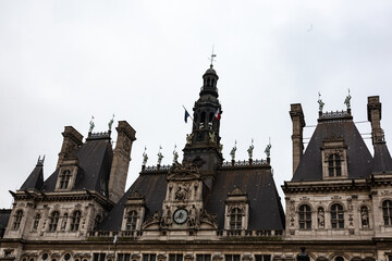 VIew to the Paris city hall, Mairie de Paris