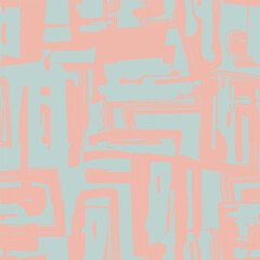 Pastels Abstract Brush Strokes Seamless Pattern Design