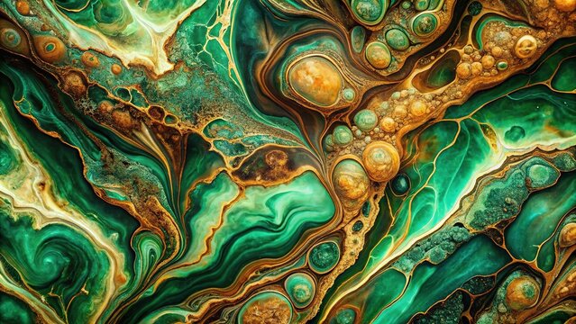 Brown and green marble with a textured, acid-washed finish.