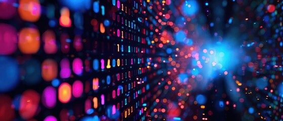 Obraz premium AI-powered predictive analytics, holographic data dashboards, futuristic corporate environment