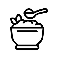 11 porridge line icon illustration vector graphic