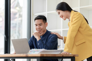 Collaborative work session modern office professional interaction bright environment engaging viewpoint teamwork and innovation