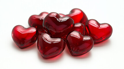 Colorful red heart shaped candies perfect for Valentine's Day celebration and gifting