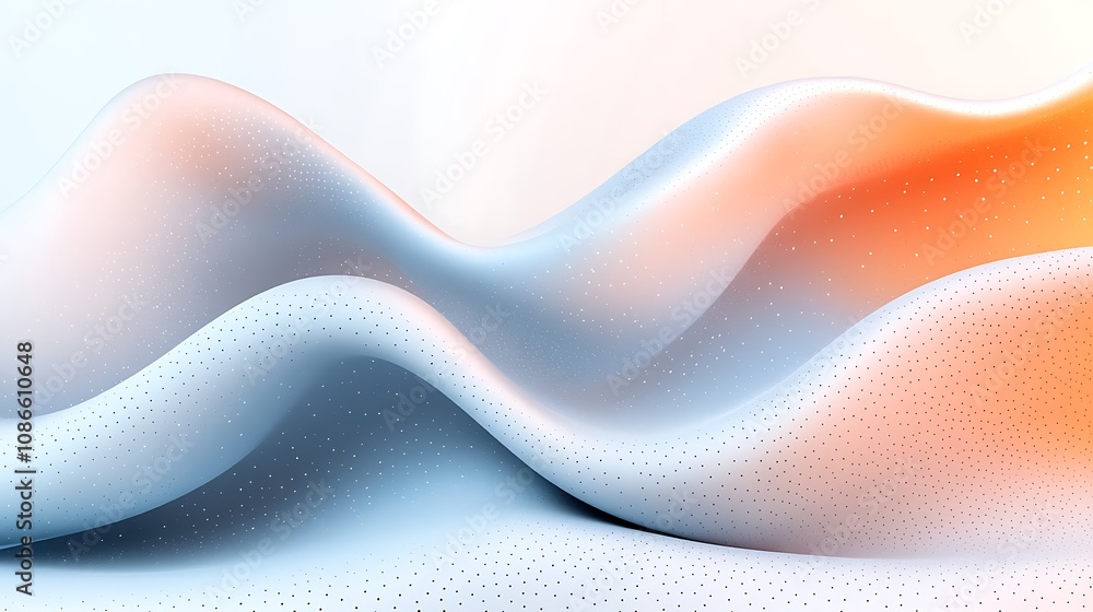 Poster abstract fluid patterns mimicking electronic circuits with gradient colors and smooth curves ideal f