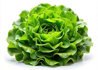 Fototapeta premium Elegant, isolated lettuce. White background, architectural shot.