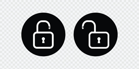 Padlock, lock or locked icon for social media, mobile application, password, UI template. website