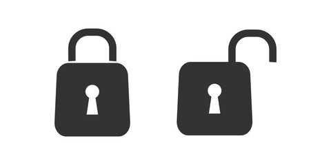 lock line icon vector. Icon for the site. Locked and unlocked padlock icon.
