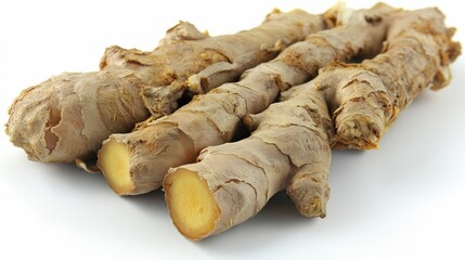Creative layout made of ginger. Flat lay. Food concept.