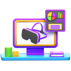 Vr Education 3D Icon